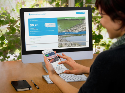 Phoslock Website On Desktop