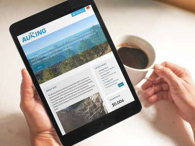 Auking Mining Website On Tablet