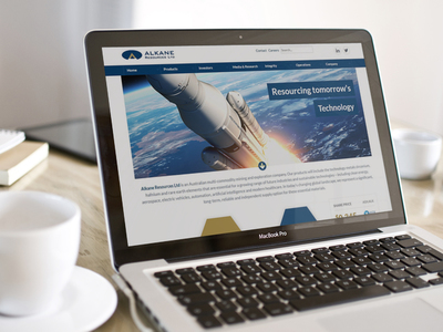 Alkane Website On Laptop