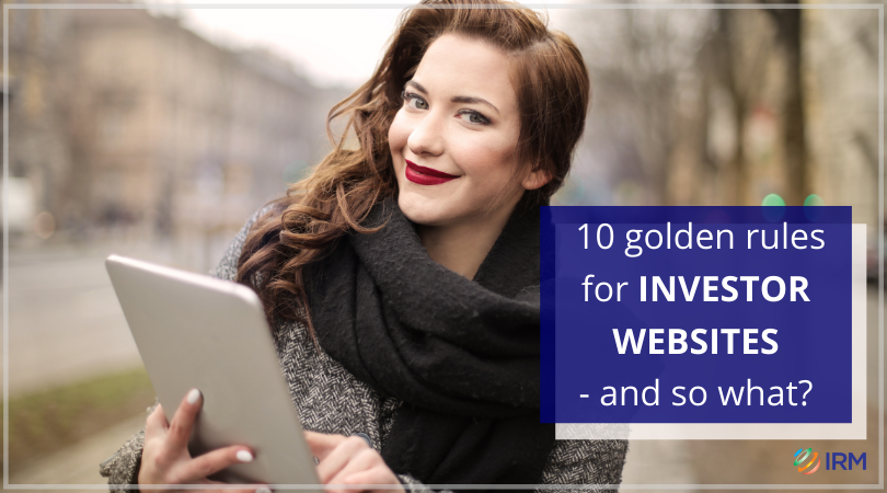 Golden Rules For Investor Website
